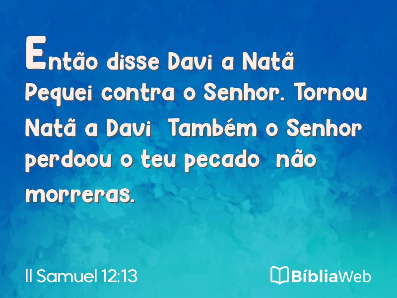 II Samuel 12:13 em imagem para compartilhar