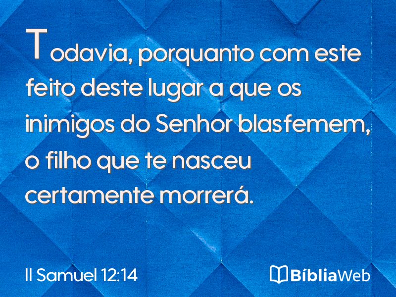 II Samuel 12:14 em imagem para compartilhar