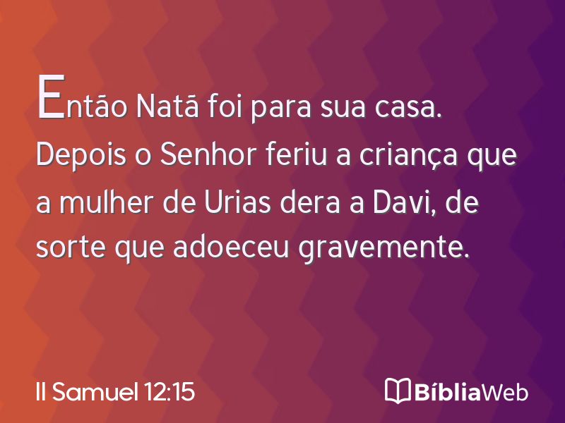 II Samuel 12:15 em imagem para compartilhar