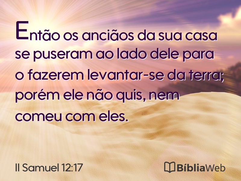 II Samuel 12:17 em imagem para compartilhar