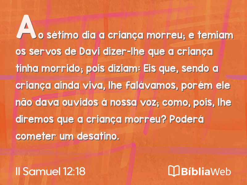 II Samuel 12:18 em imagem para compartilhar