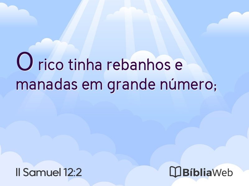 II Samuel 12:2 em imagem para compartilhar