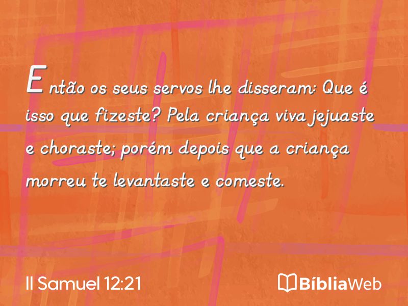 II Samuel 12:21 em imagem para compartilhar