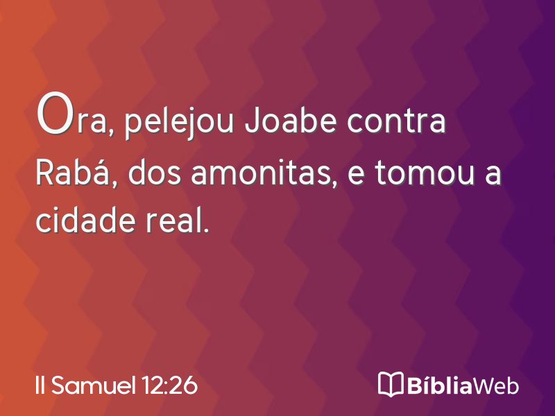 II Samuel 12:26 em imagem para compartilhar