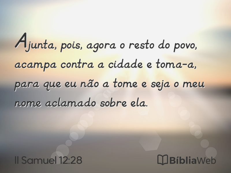II Samuel 12:28 em imagem para compartilhar