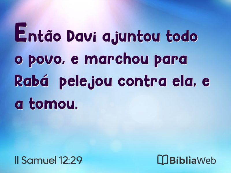 II Samuel 12:29 em imagem para compartilhar