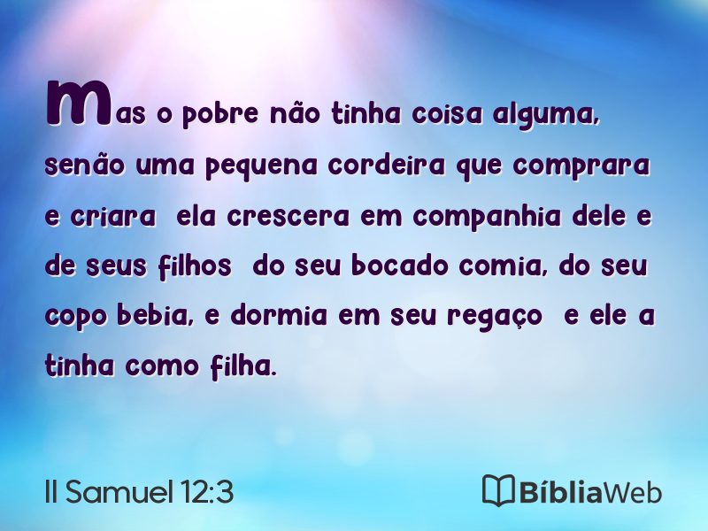 II Samuel 12:3 em imagem para compartilhar