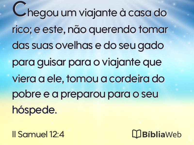 II Samuel 12:4 em imagem para compartilhar