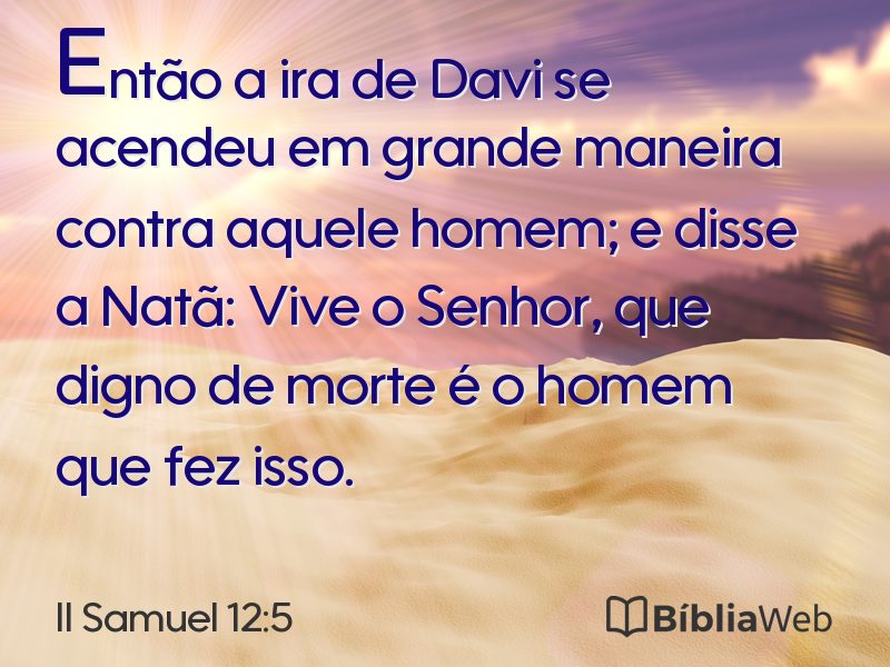 II Samuel 12:5 em imagem para compartilhar