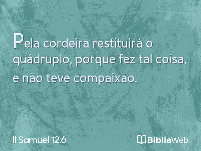 II Samuel 12:6 em imagem para compartilhar