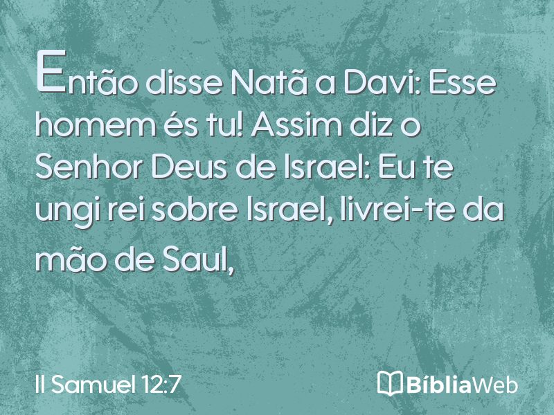 II Samuel 12:7 em imagem para compartilhar