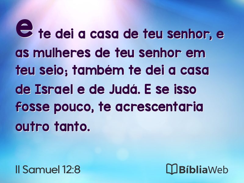 II Samuel 12:8 em imagem para compartilhar