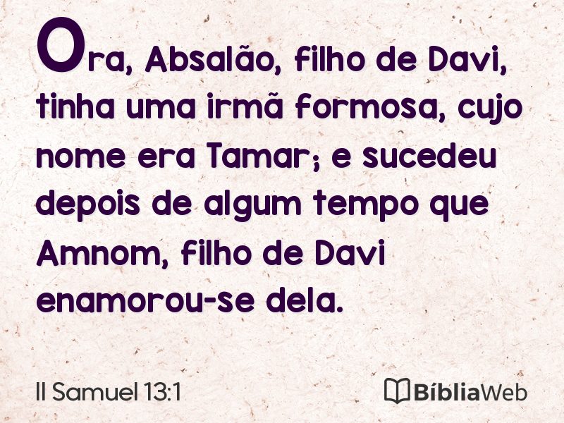 II Samuel 13:1 em imagem para compartilhar