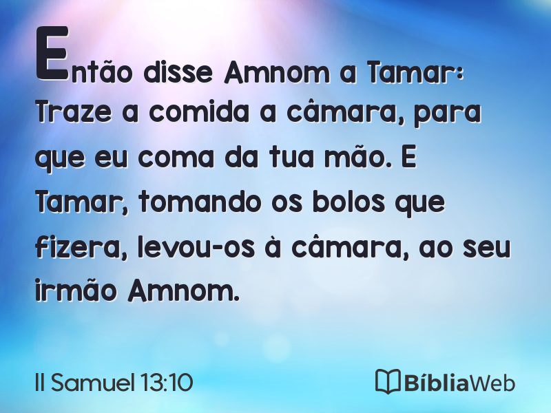 II Samuel 13:10 em imagem para compartilhar