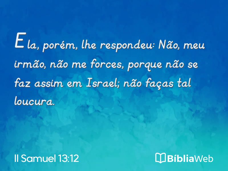 II Samuel 13:12 em imagem para compartilhar