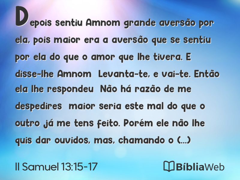 II Samuel 13:15-17 em imagem para compartilhar