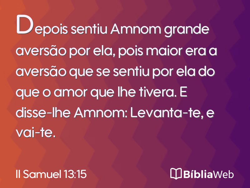 II Samuel 13:15 em imagem para compartilhar