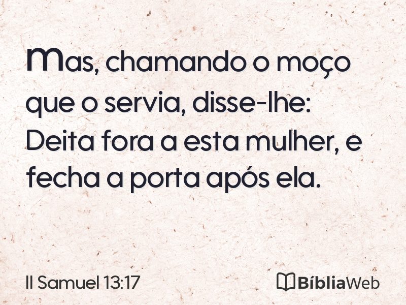 II Samuel 13:17 em imagem para compartilhar
