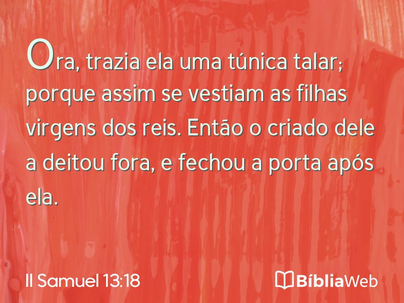 II Samuel 13:18 em imagem para compartilhar