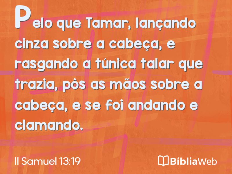 II Samuel 13:19 em imagem para compartilhar