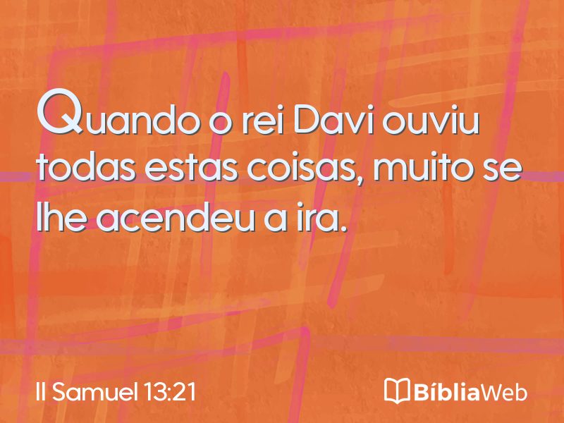 II Samuel 13:21 em imagem para compartilhar