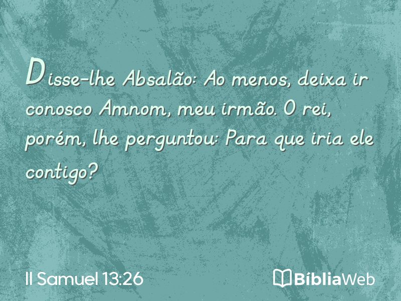 II Samuel 13:26 em imagem para compartilhar