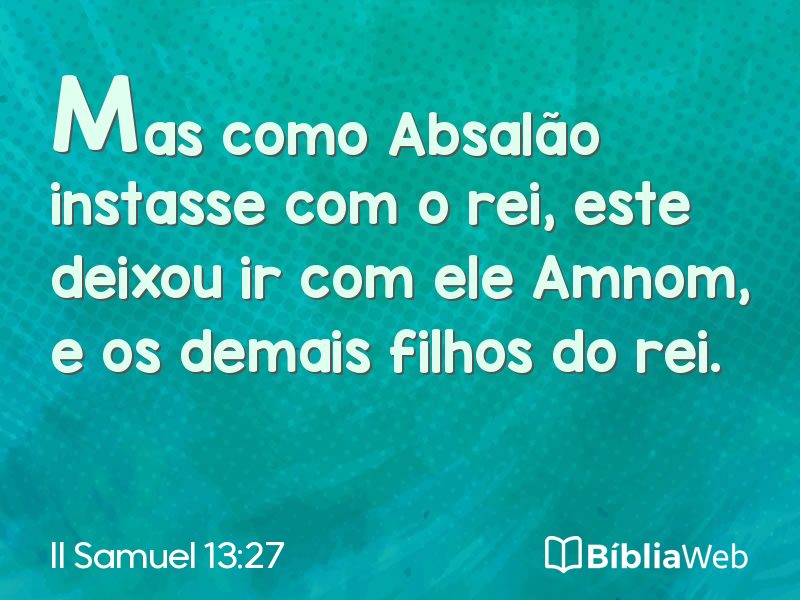 II Samuel 13:27 em imagem para compartilhar