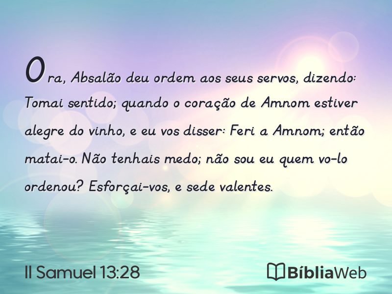 II Samuel 13:28 em imagem para compartilhar