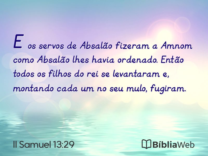 II Samuel 13:29 em imagem para compartilhar
