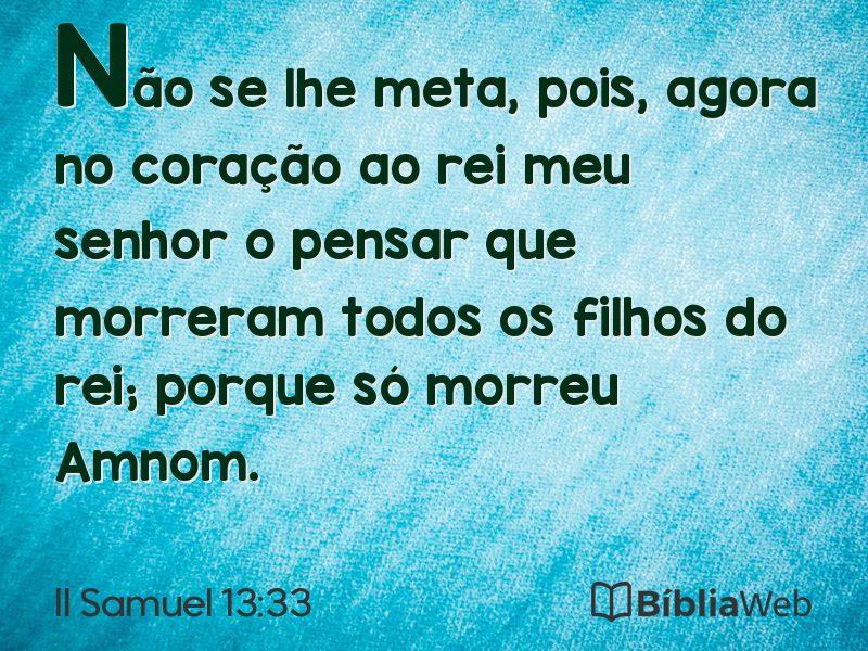 II Samuel 13:33 em imagem para compartilhar