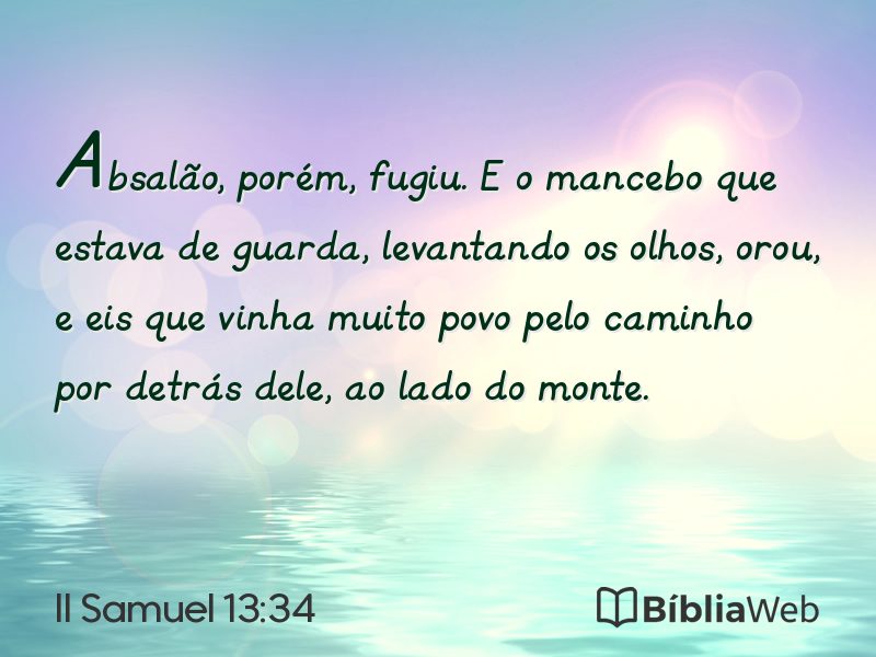 II Samuel 13:34 em imagem para compartilhar