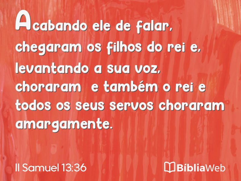 II Samuel 13:36 em imagem para compartilhar
