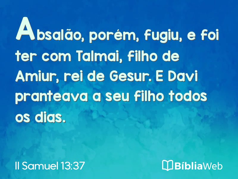 II Samuel 13:37 em imagem para compartilhar