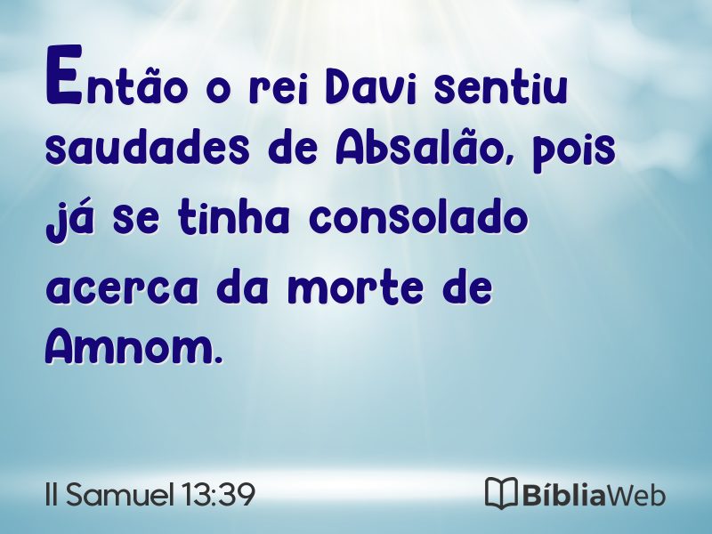 II Samuel 13:39 em imagem para compartilhar