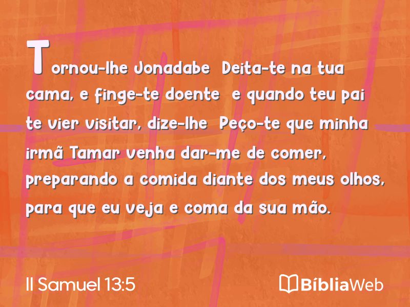 II Samuel 13:5 em imagem para compartilhar