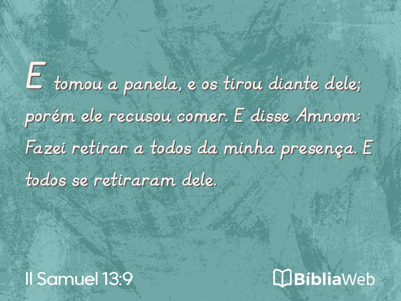II Samuel 13:9 em imagem para compartilhar