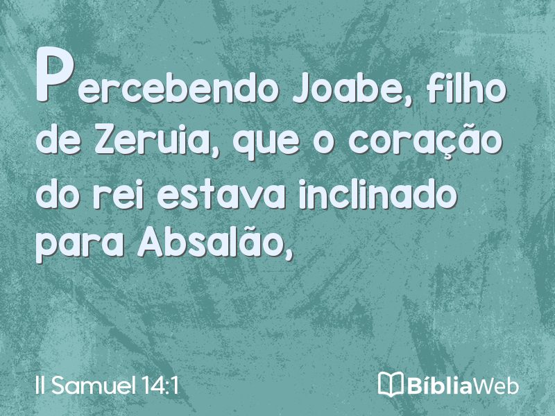 II Samuel 14:1 em imagem para compartilhar