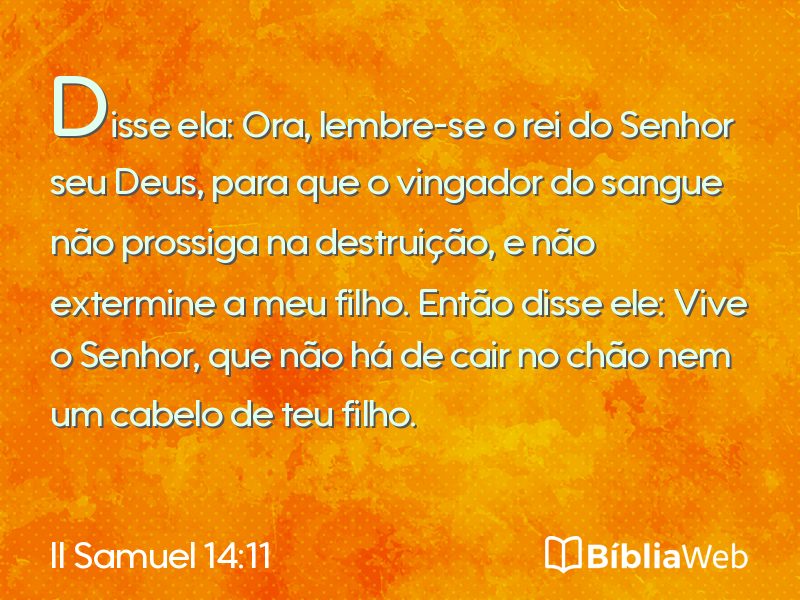 II Samuel 14:11 em imagem para compartilhar