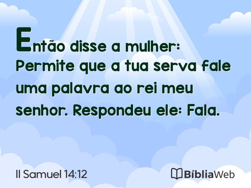 II Samuel 14:12 em imagem para compartilhar
