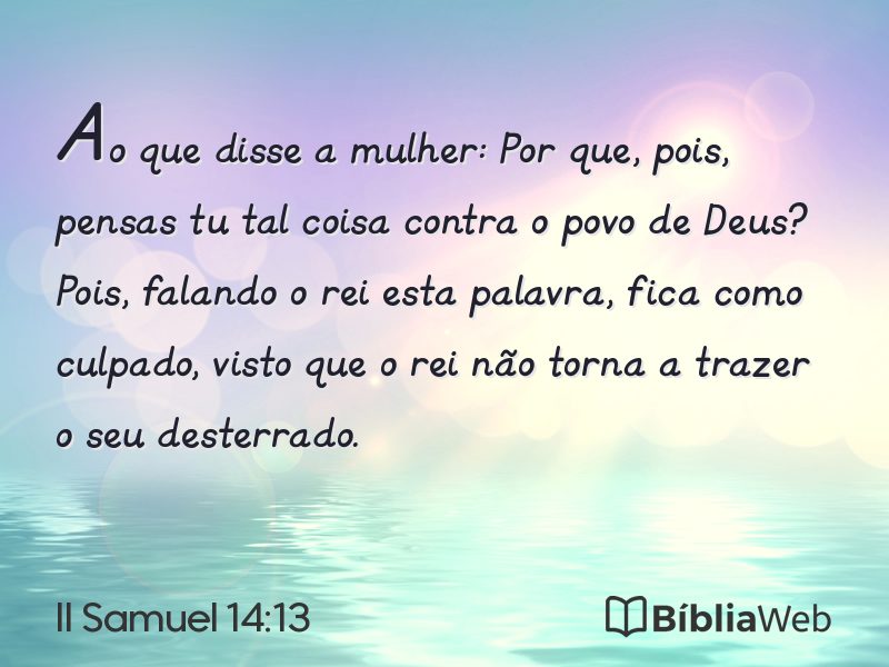II Samuel 14:13 em imagem para compartilhar