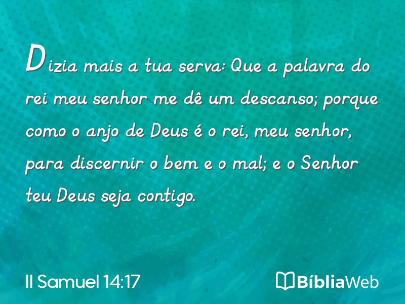 II Samuel 14:17 em imagem para compartilhar