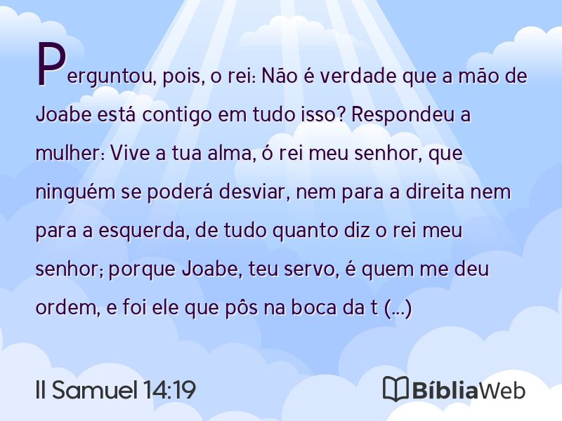 II Samuel 14:19 em imagem para compartilhar