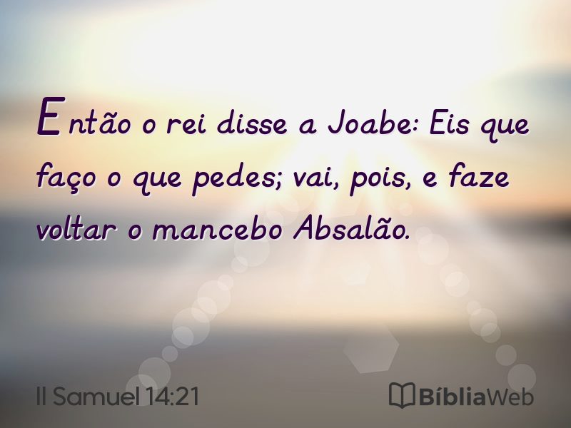 II Samuel 14:21 em imagem para compartilhar