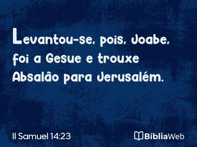 II Samuel 14:23 em imagem para compartilhar