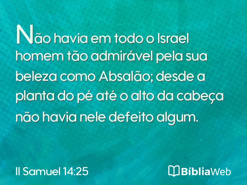 II Samuel 14:25 em imagem para compartilhar