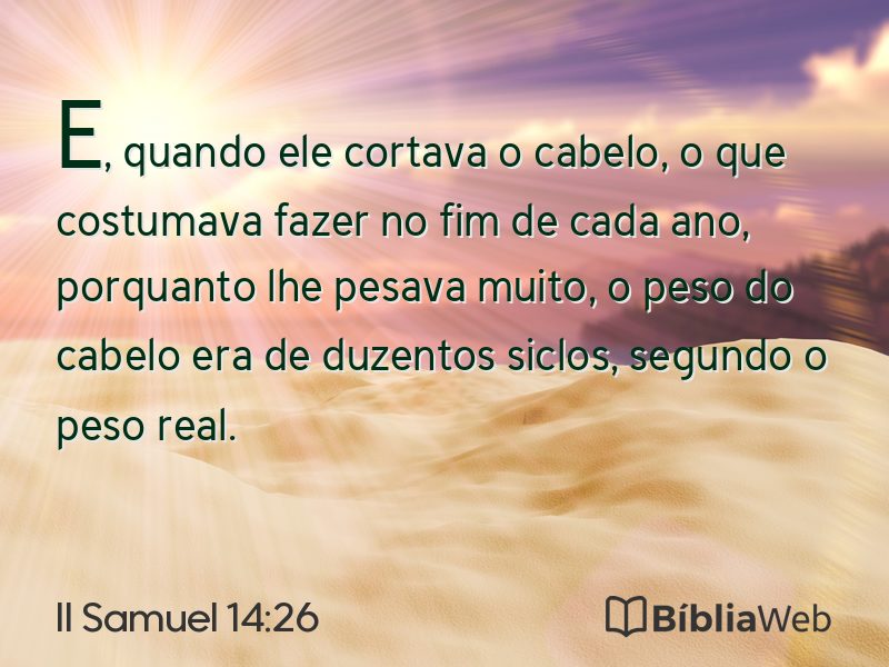 II Samuel 14:26 em imagem para compartilhar