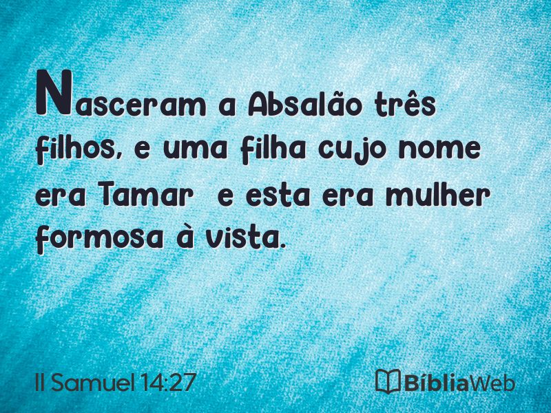 II Samuel 14:27 em imagem para compartilhar