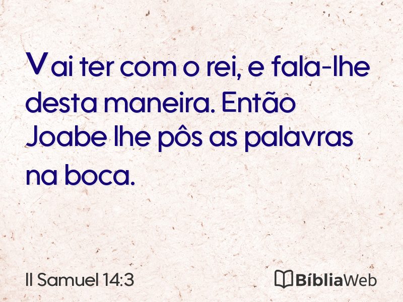 II Samuel 14:3 em imagem para compartilhar
