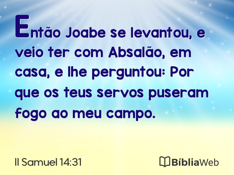 II Samuel 14:31 em imagem para compartilhar