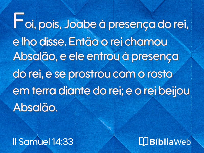 II Samuel 14:33 em imagem para compartilhar